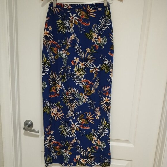 Ladies Common Crush Floral Blue Maxi Skort S Boho - Picture 3 of 5